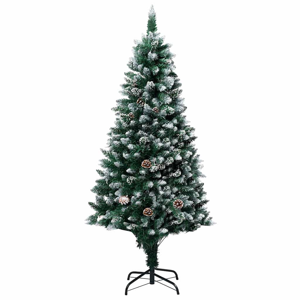 vidaXL Sztuczna choinka z LED, bombkami i szyszkami, 150 cm