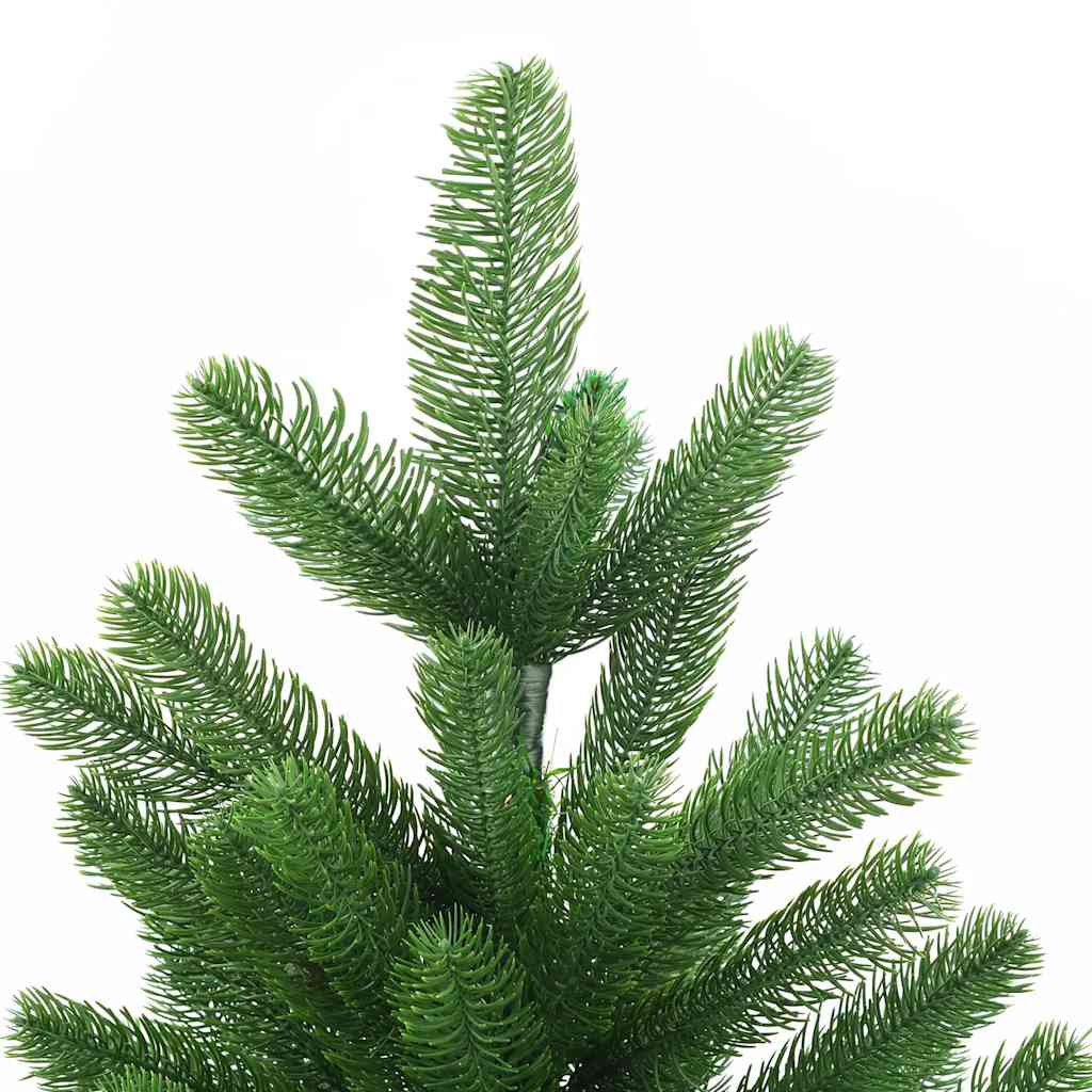 vidaXL Sztuczna choinka z lampkami i bombkami, 180 cm, zielona