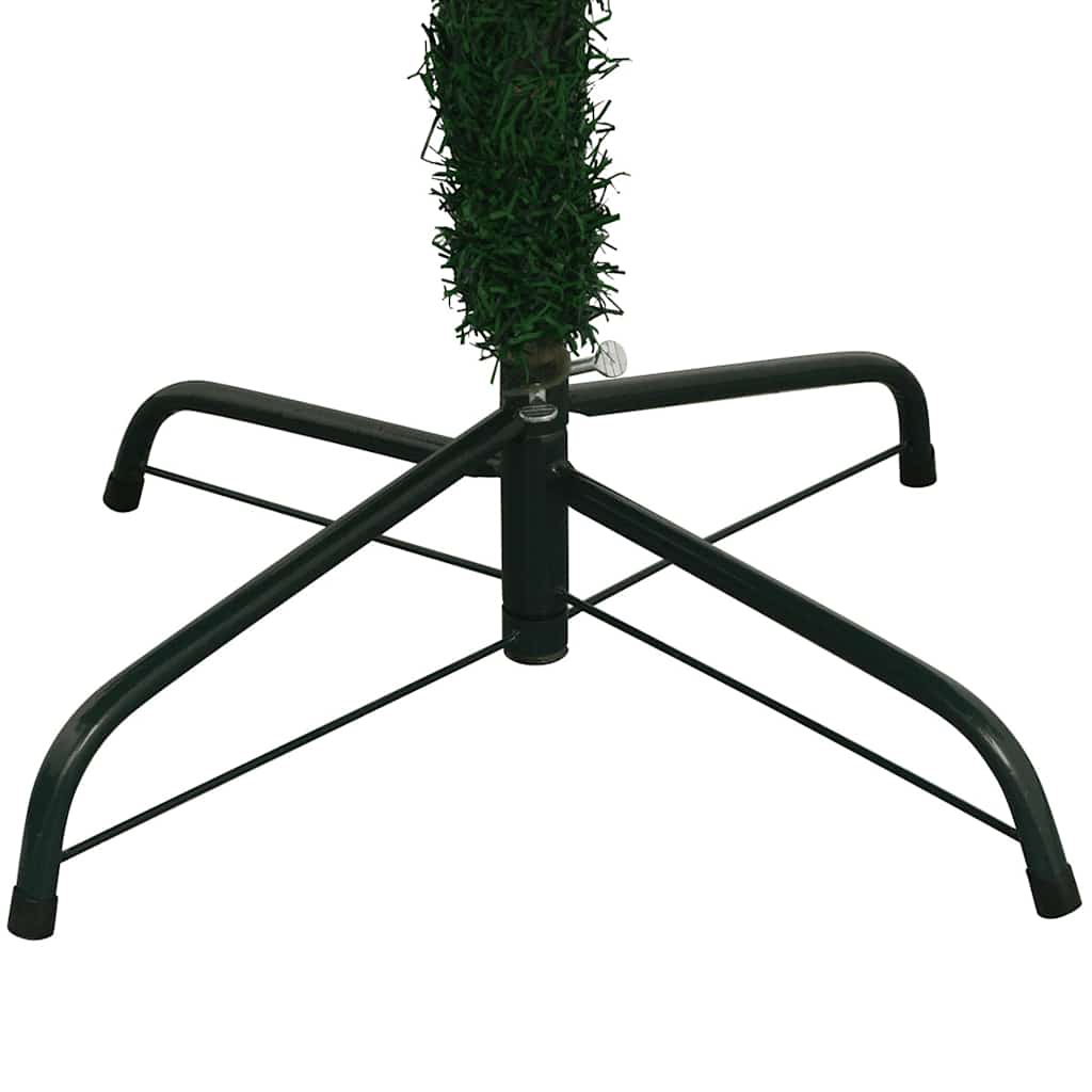 vidaXL Sztuczna choinka z lampkami i bombkami, L, 240 cm, zielona