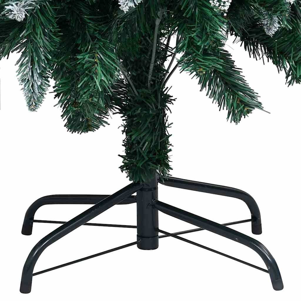 vidaXL Sztuczna choinka z LED, bombkami i szyszkami, 210 cm