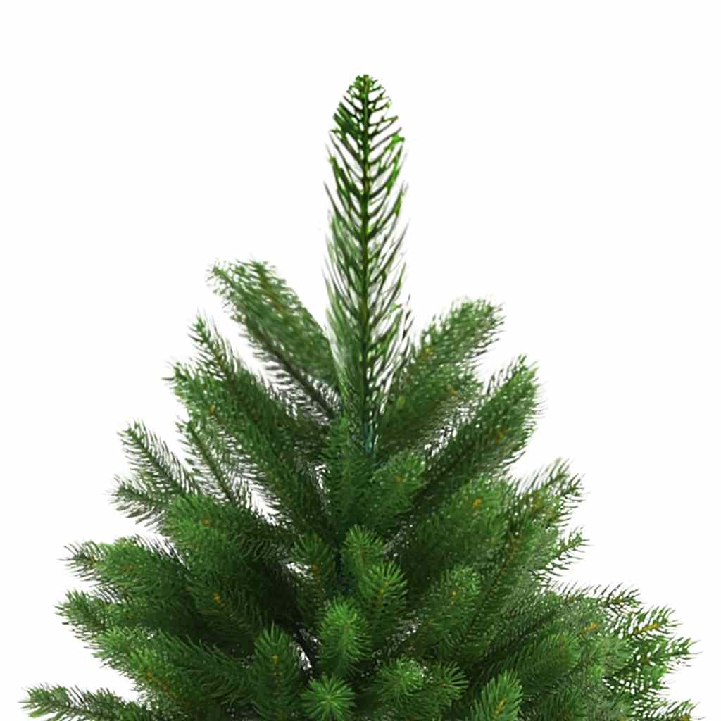 vidaXL Sztuczna choinka z lampkami i bombkami, 240 cm, zielona