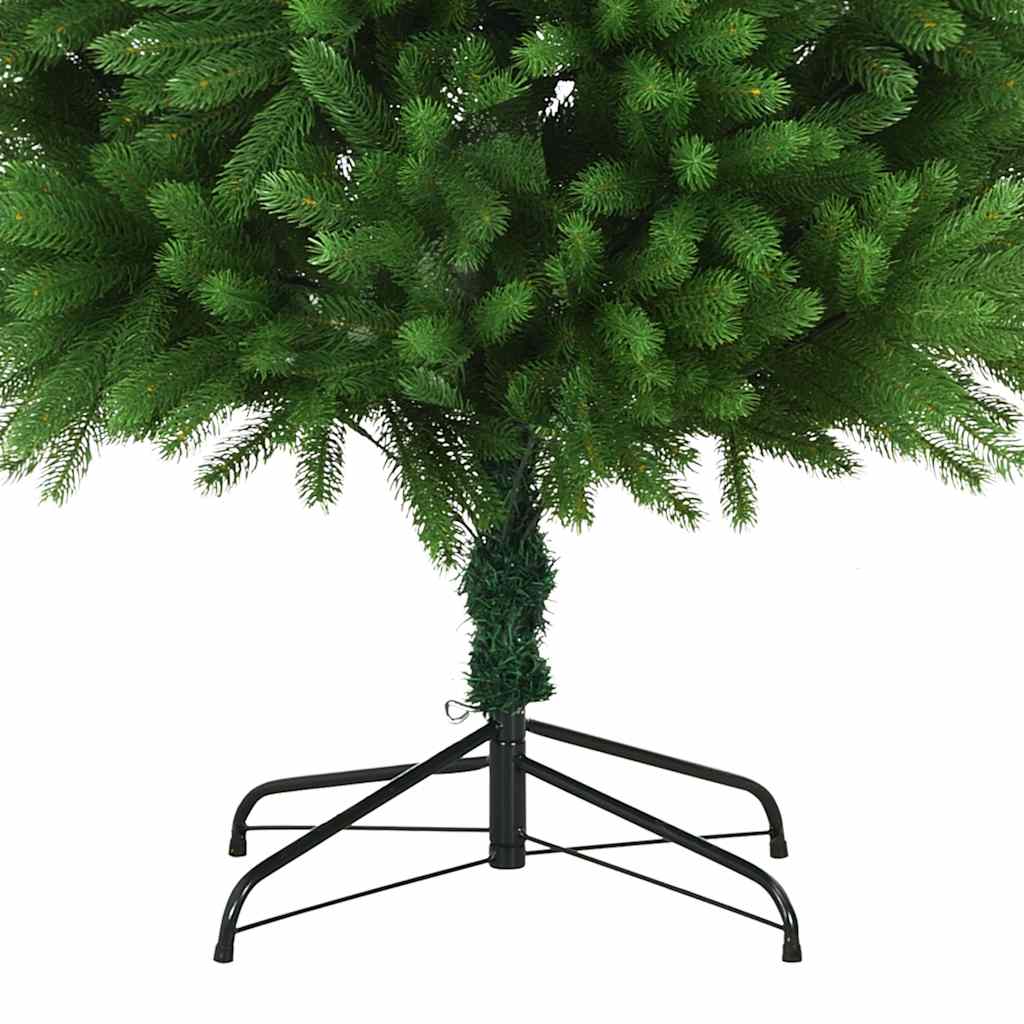 vidaXL Sztuczna choinka z lampkami i bombkami, 240 cm, zielona