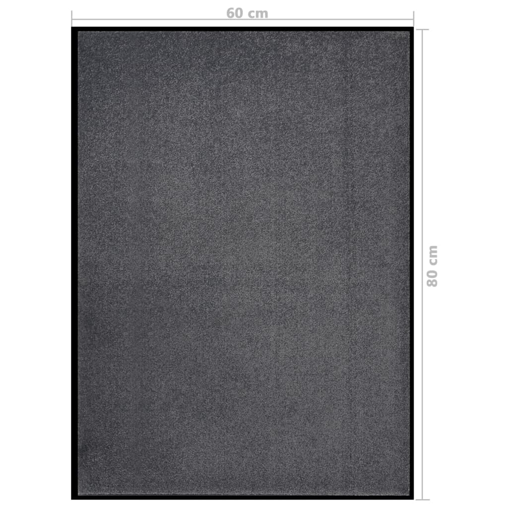 vidaXL Wycieraczka, antracytowa, 60x80 cm