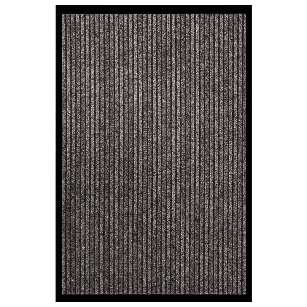 vidaXL Wycieraczka, prążkowana, beżowa, 80 x 120 cm
