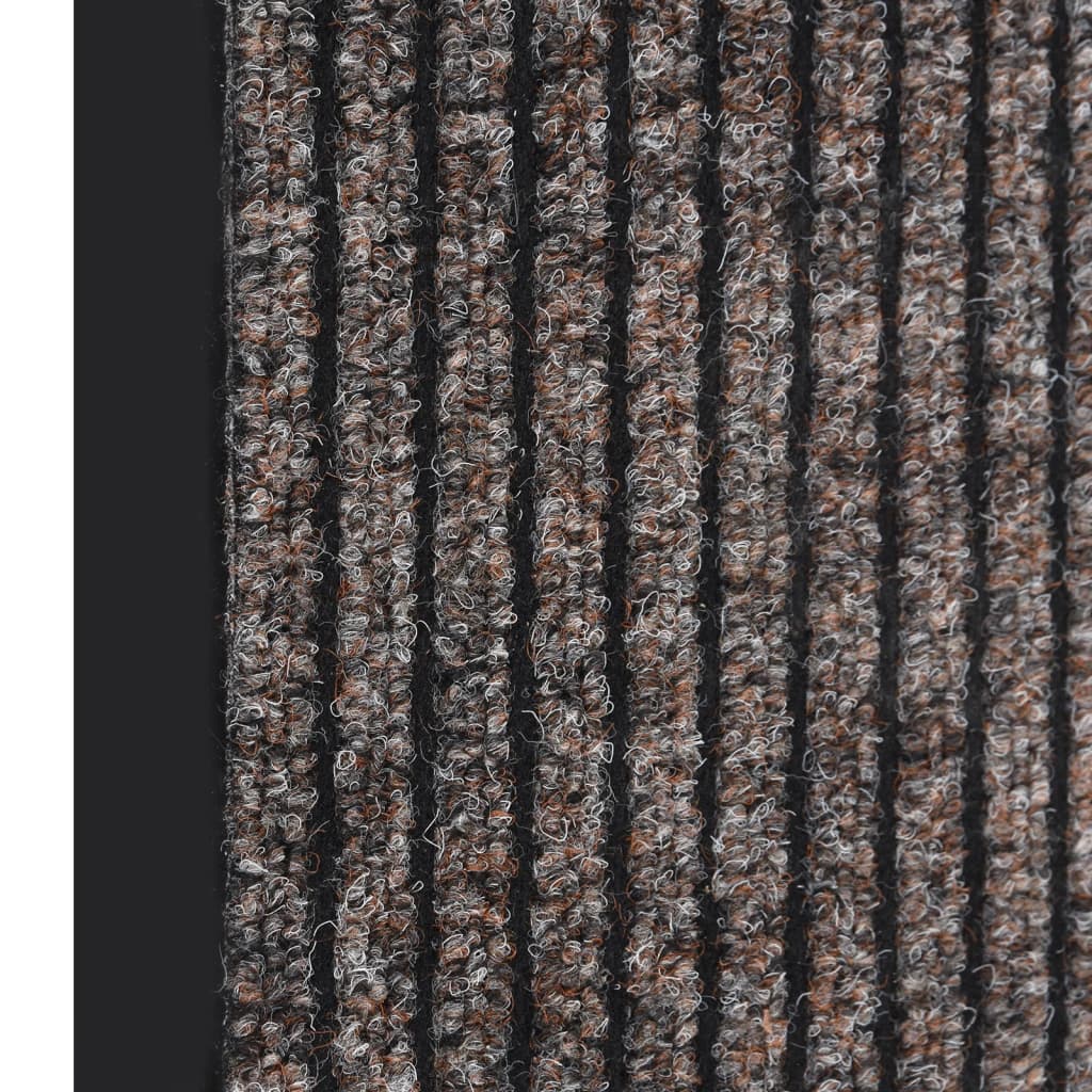 vidaXL Wycieraczka, prążkowana, beżowa, 80 x 120 cm