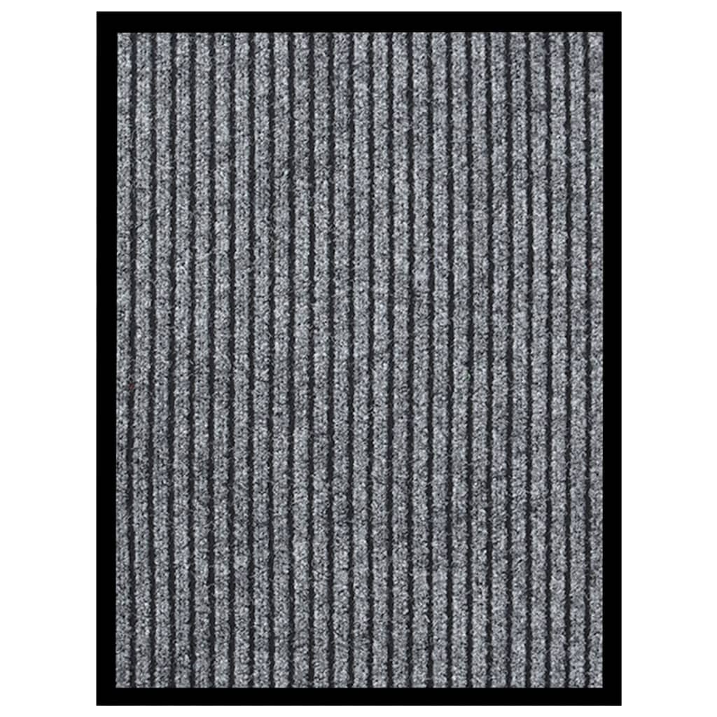 vidaXL Wycieraczka, prążkowana, szara, 40x60 cm
