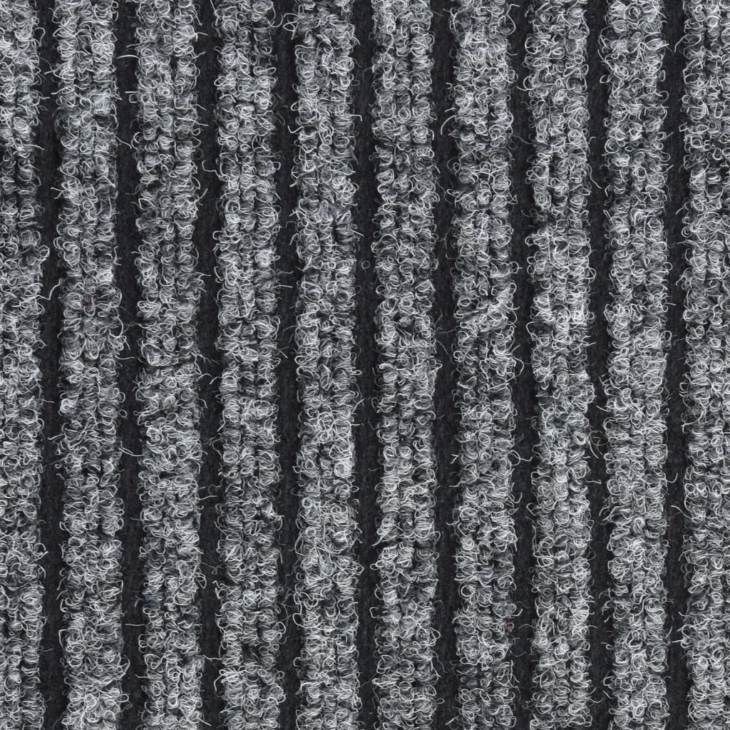 vidaXL Wycieraczka, prążkowana, szara, 60x80 cm