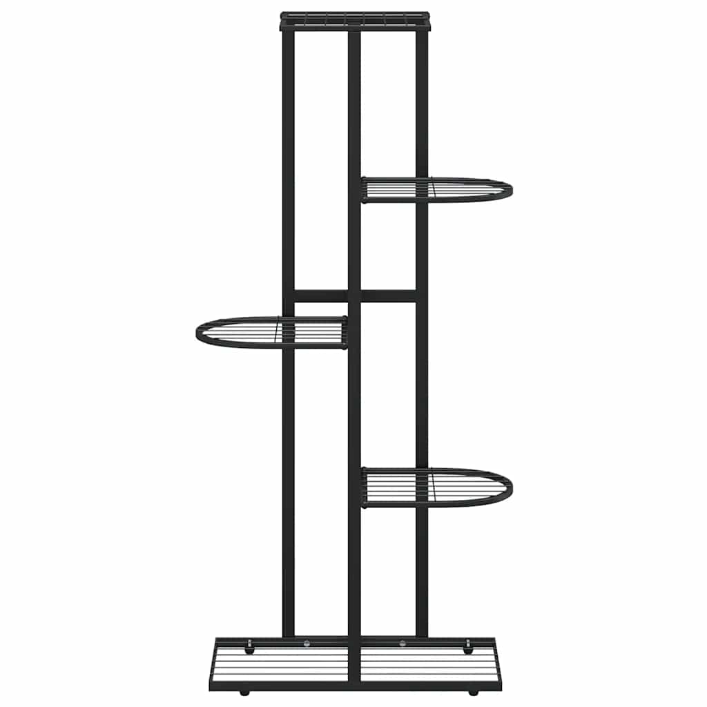 vidaXL 5-poziomowy stojak na kwiaty, 43x22x98 cm, czarny, metalowy