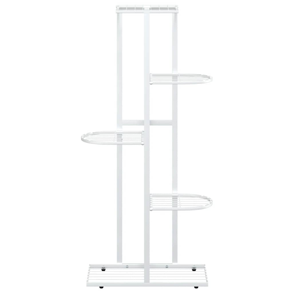 vidaXL 5-poziomowy stojak na kwiaty, 43x22x98 cm, biały, metalowy
