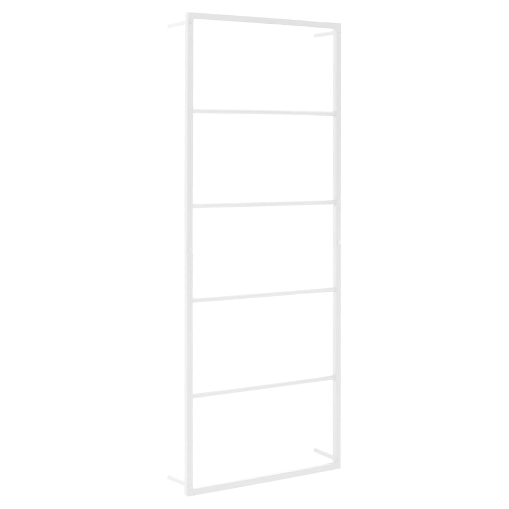 vidaXL Wieszak na ręczniki biały 45x10x115 cm stalowy