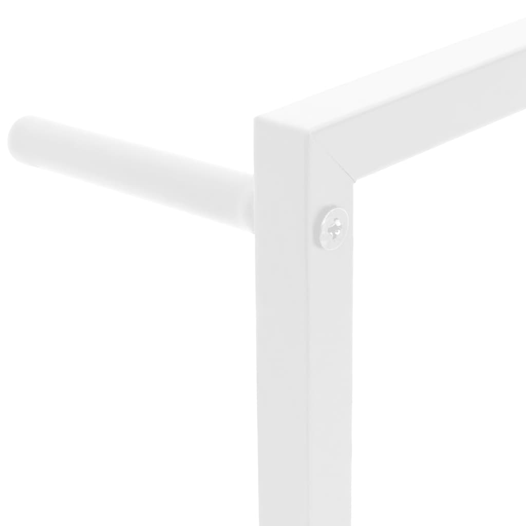 vidaXL Wieszak na ręczniki biały 45x10x115 cm stalowy