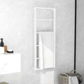 vidaXL Wieszak na ręczniki biały 45x10x115 cm stalowy