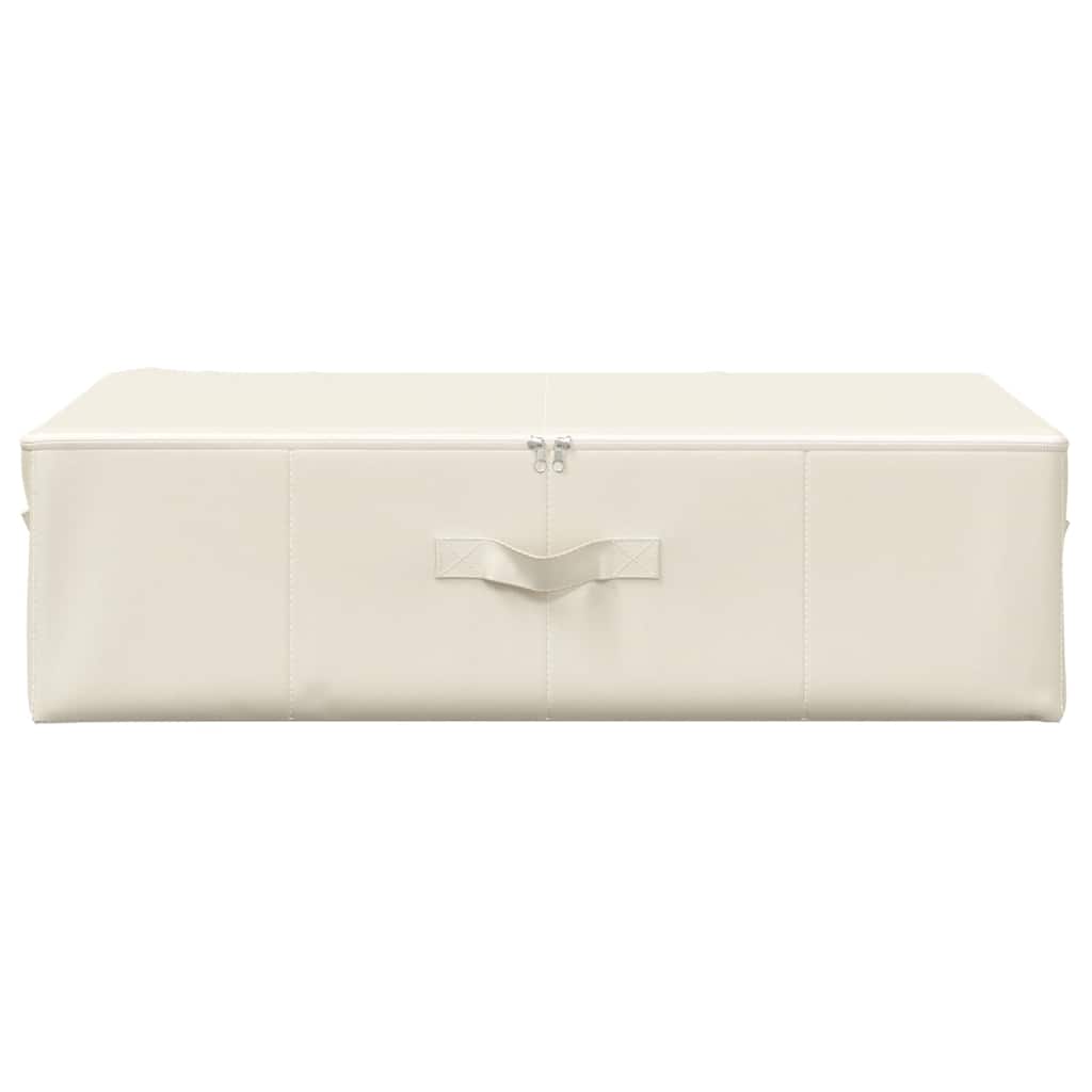 vidaXL Pojemniki, 2 szt., tkanina, 70x40x18 cm, kremowe