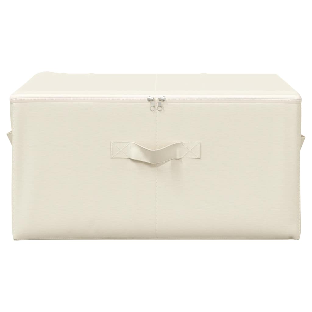 vidaXL Pojemniki, 2 szt., tkanina, 43x34x23 cm, kremowe