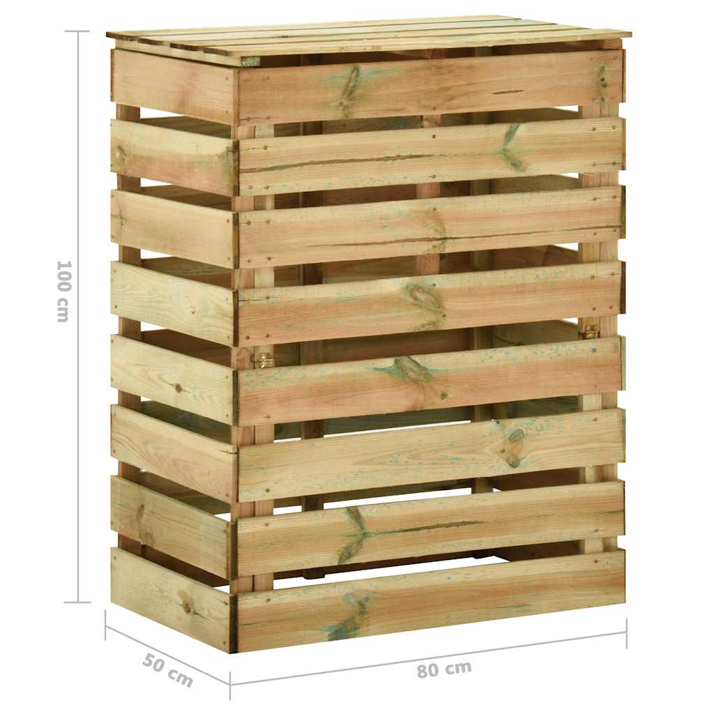 vidaXL Kompostowniki z listew, 2 szt., 80x50x100cm, impregnowana sosna