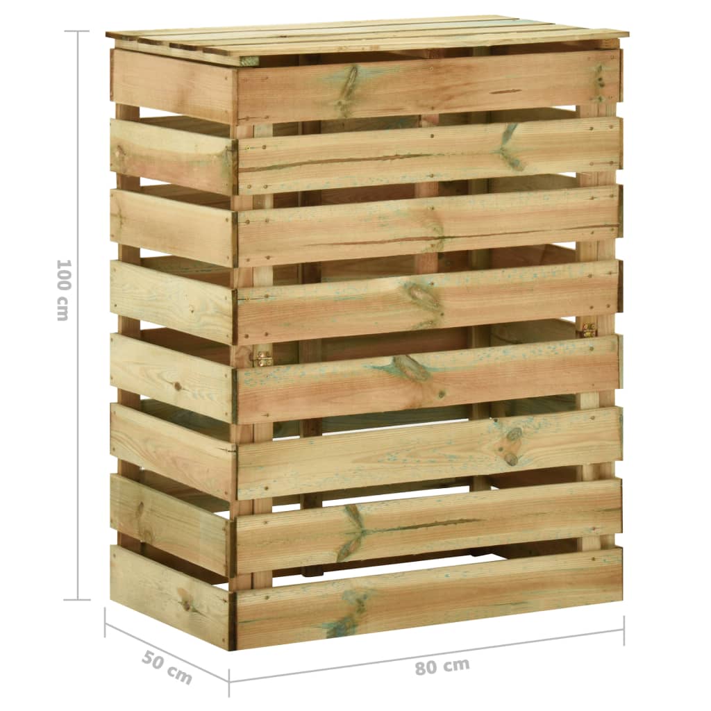 vidaXL Kompostowniki z listew 3 szt., 80x50x100 cm, impregnowana sosna