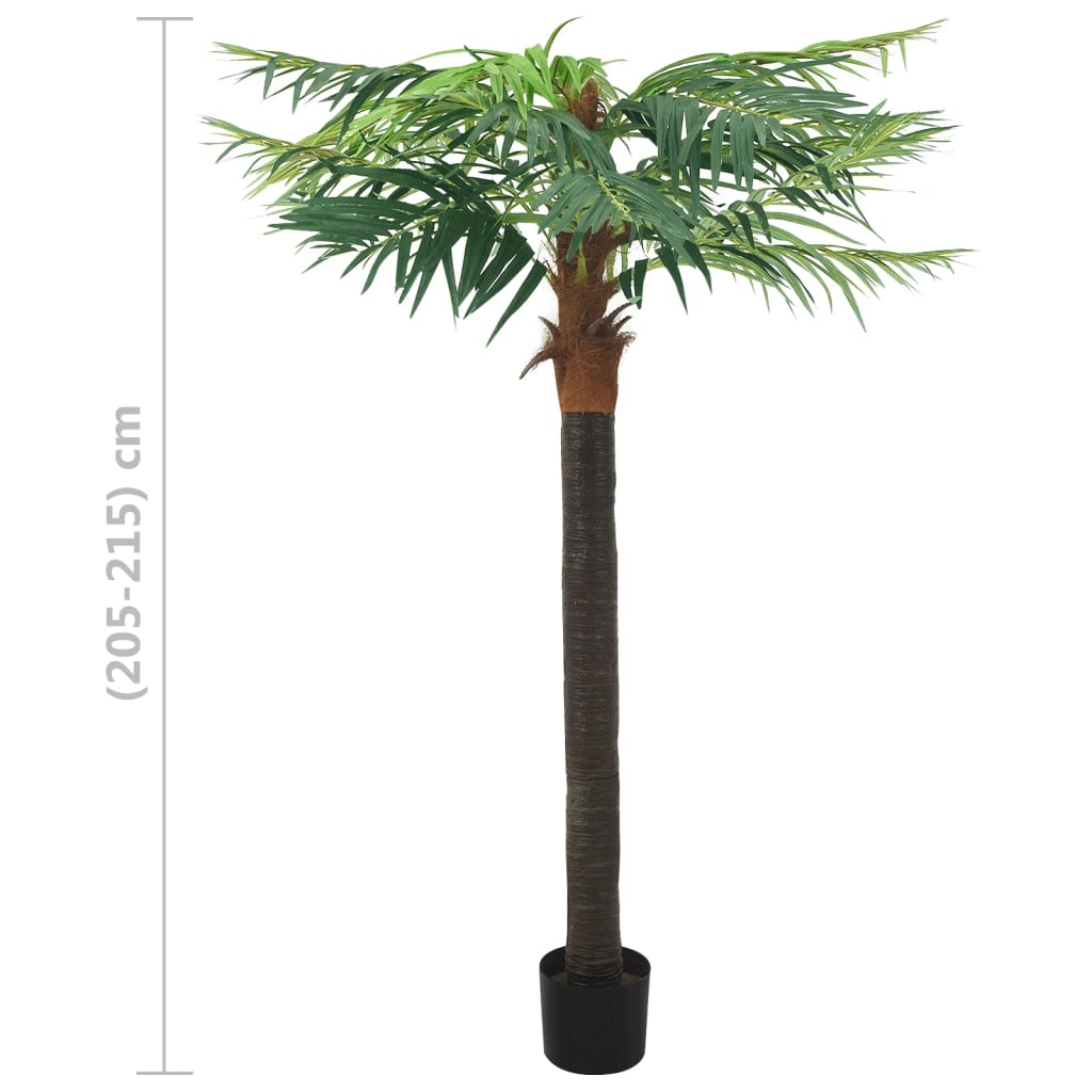 vidaXL Sztuczny daktylowiec w doniczce, 215 cm, zielony