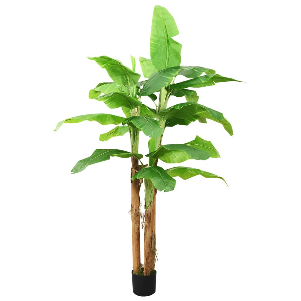 vidaXL Sztuczne drzewko bananowe z doniczką, 115 cm, zielone