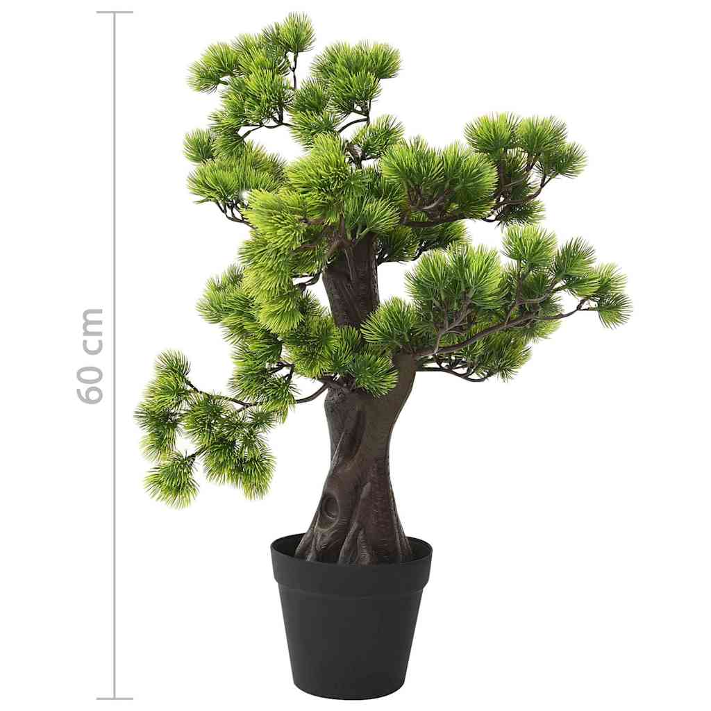 vidaXL Sztuczne bonsai z sosny, z doniczką, 60 cm, zielone