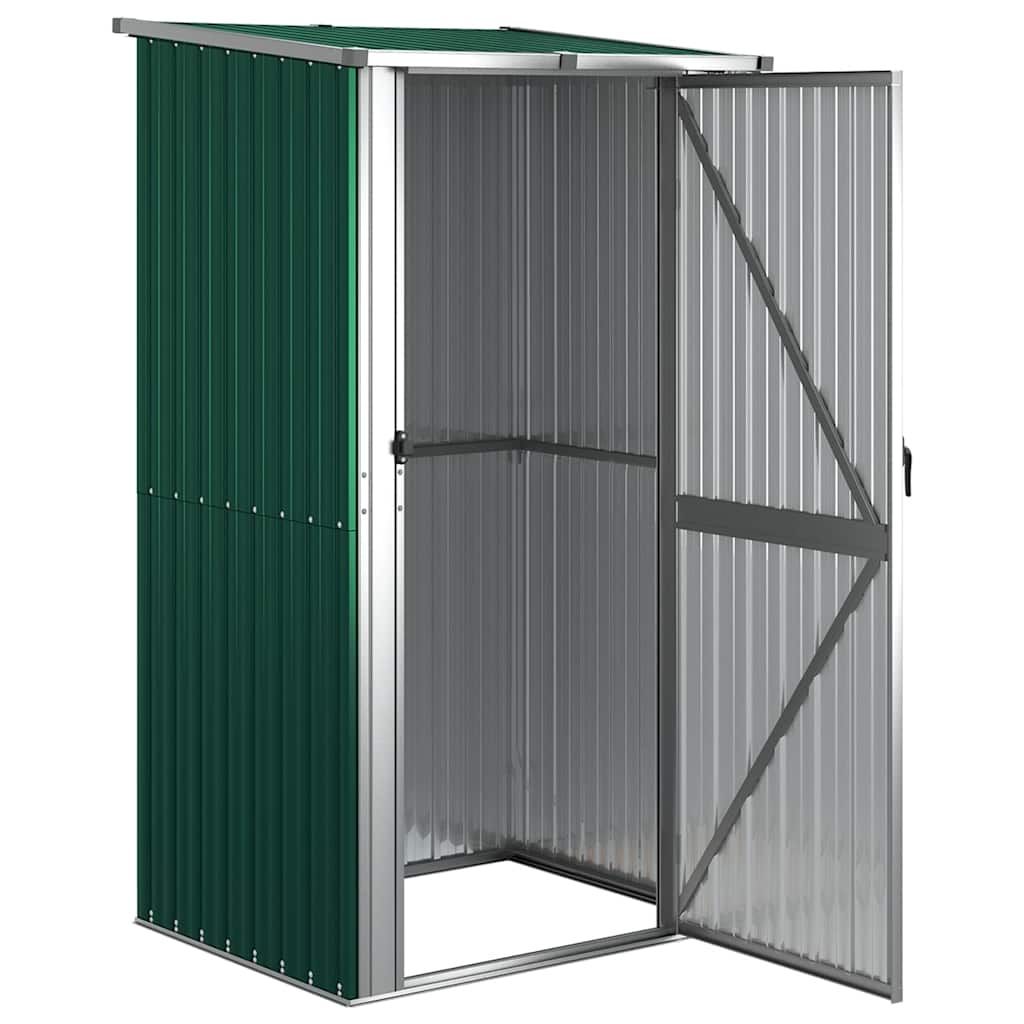 vidaXL Szopa ogrodowa zielona 118,5x97x209,5 cm ocynkowana stal