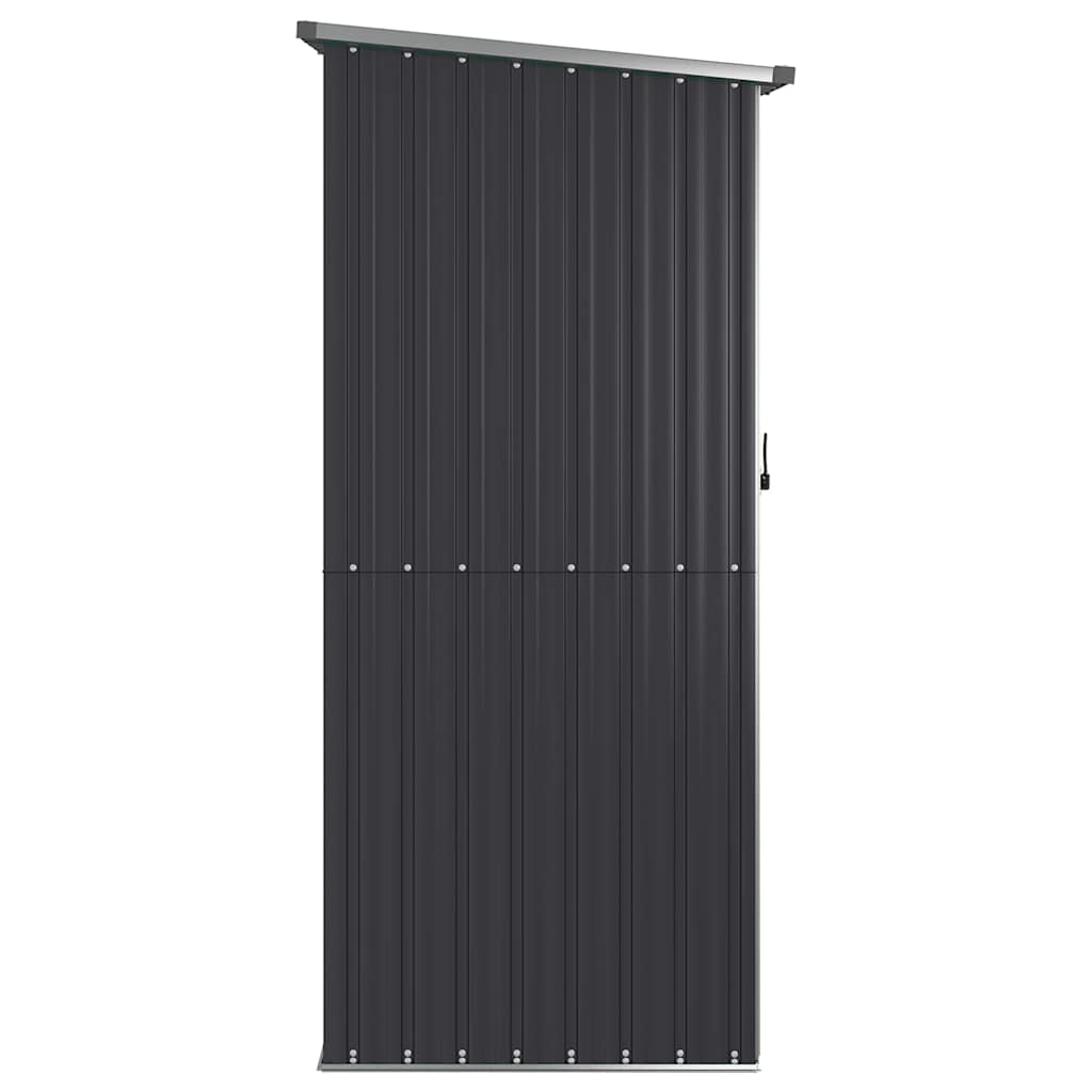 vidaXL Szopa ogrodowa, antracyt, 118,5x97x209,5 cm, stal galwanizowana