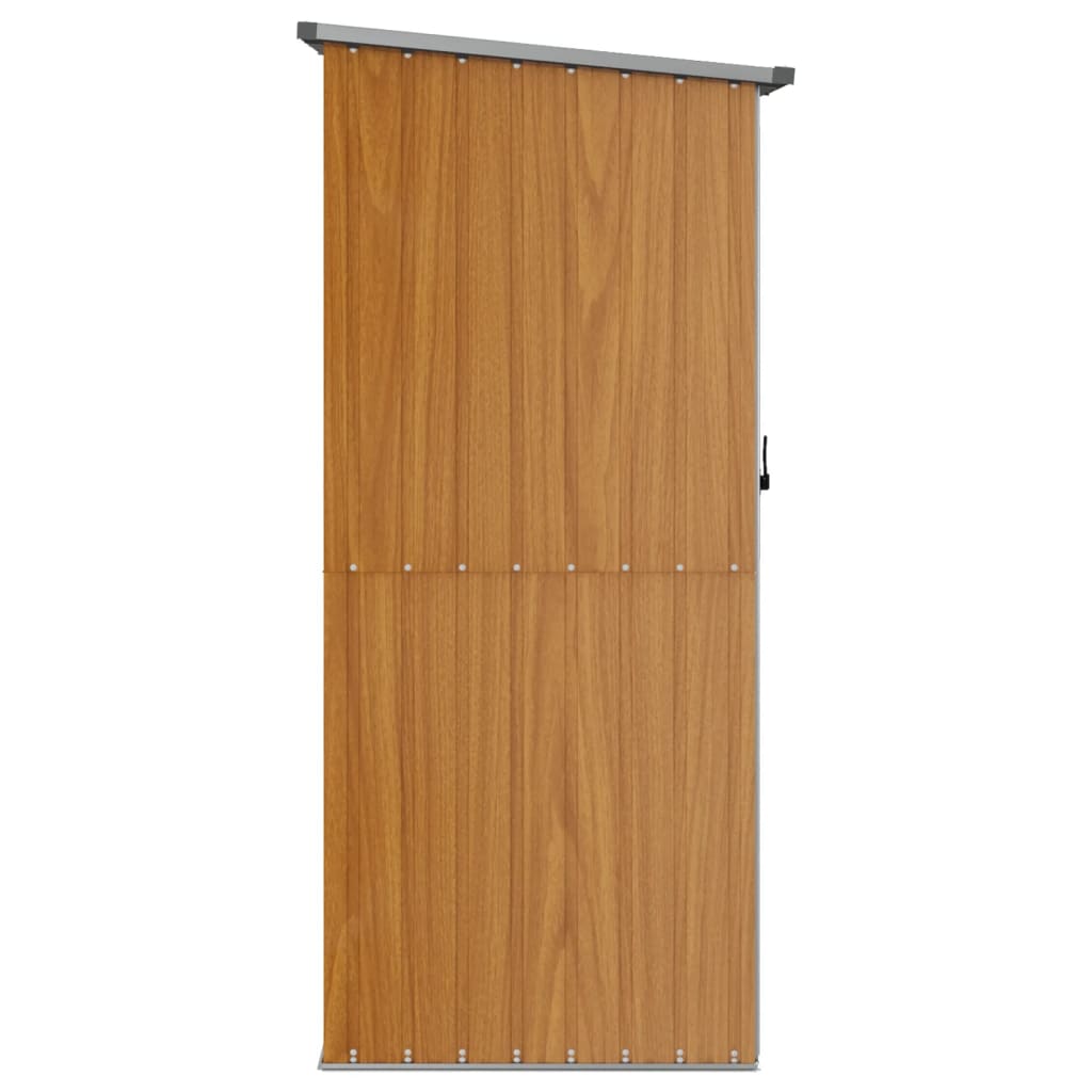 vidaXL Szopa ogrodowa brązowa 118,5x97x209,5 cm ocynkowana stal