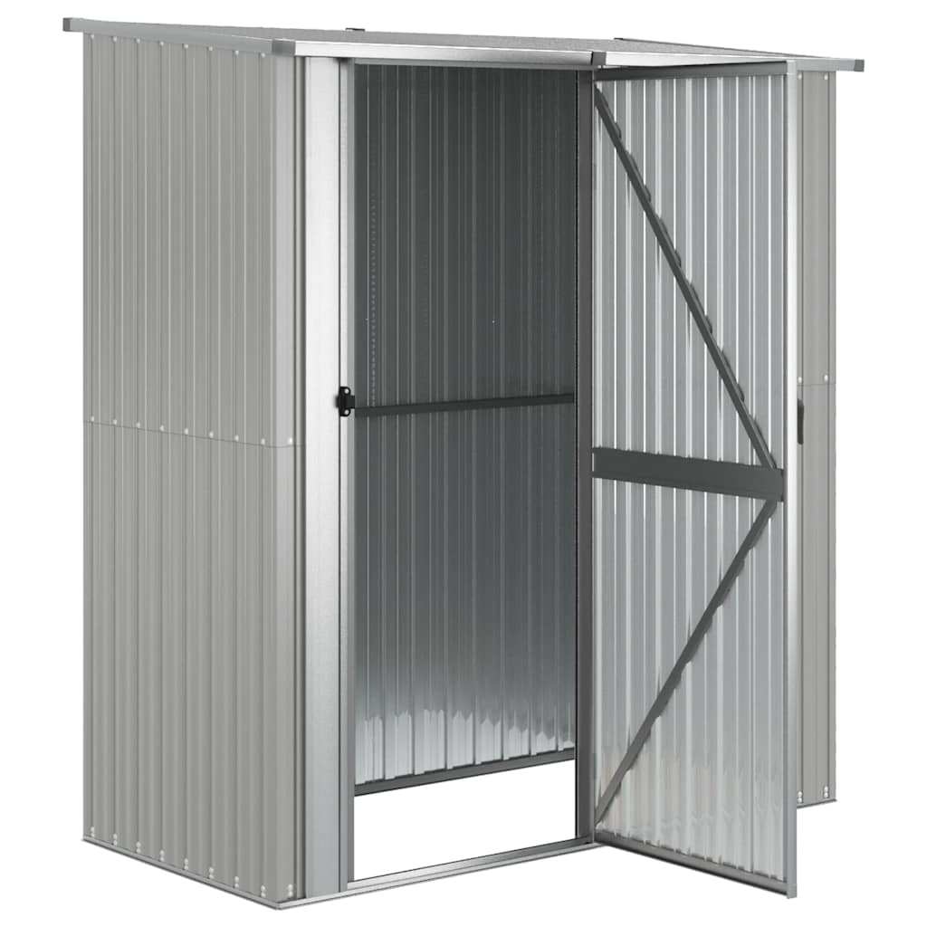 vidaXL Szopa ogrodowa, szara, 180,5x97x209,5 cm, stal