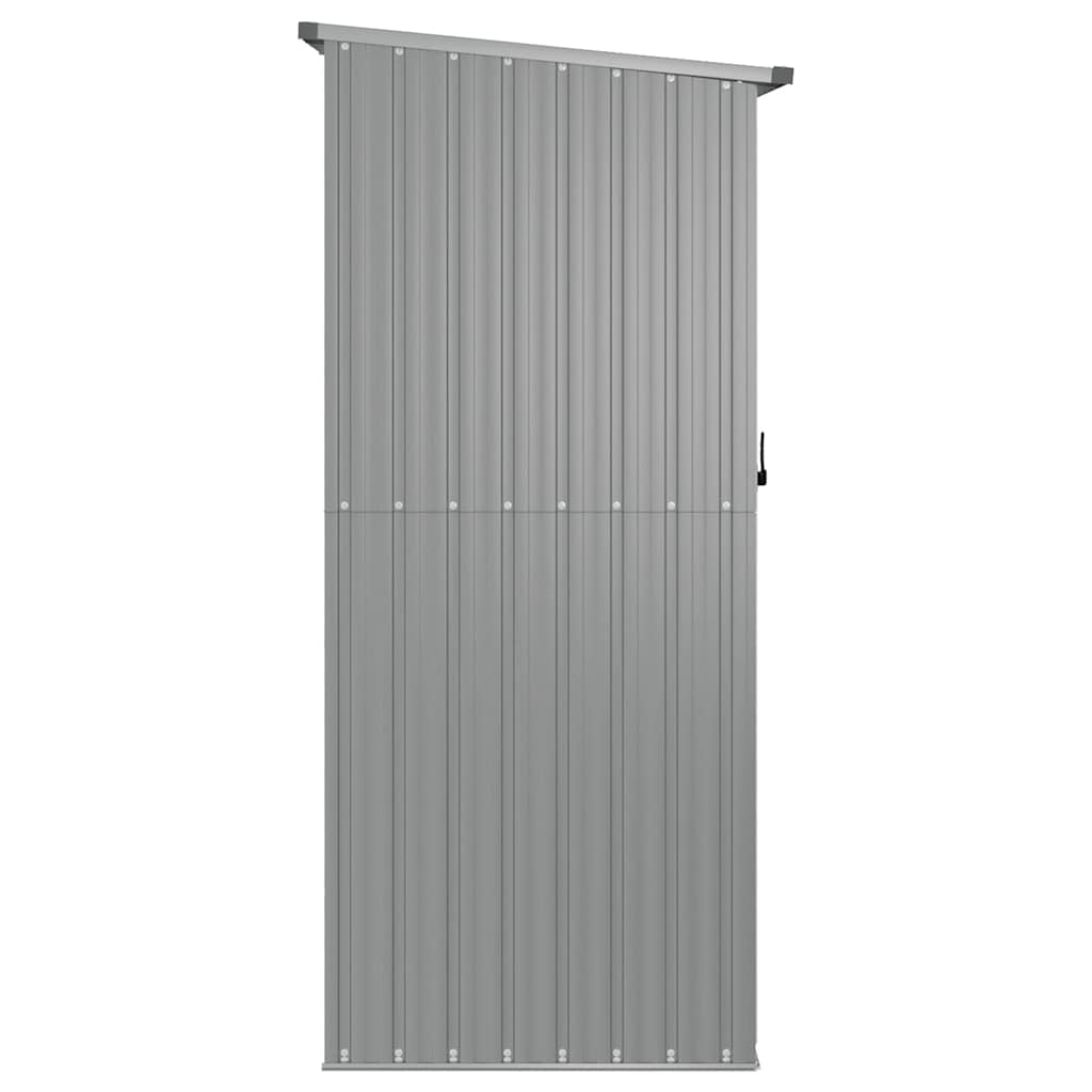 vidaXL Szopa ogrodowa, szara, 180,5x97x209,5 cm, stal