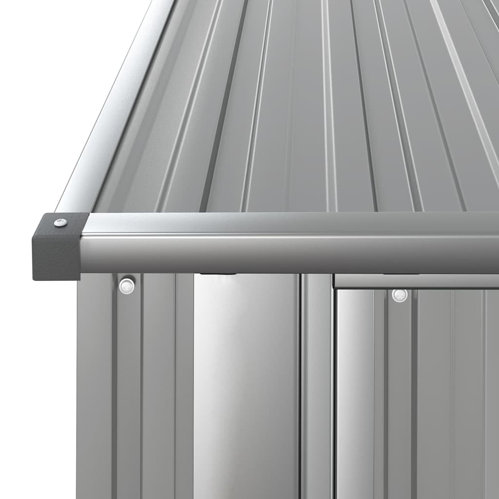 vidaXL Szopa ogrodowa, szara, 180,5x97x209,5 cm, stal