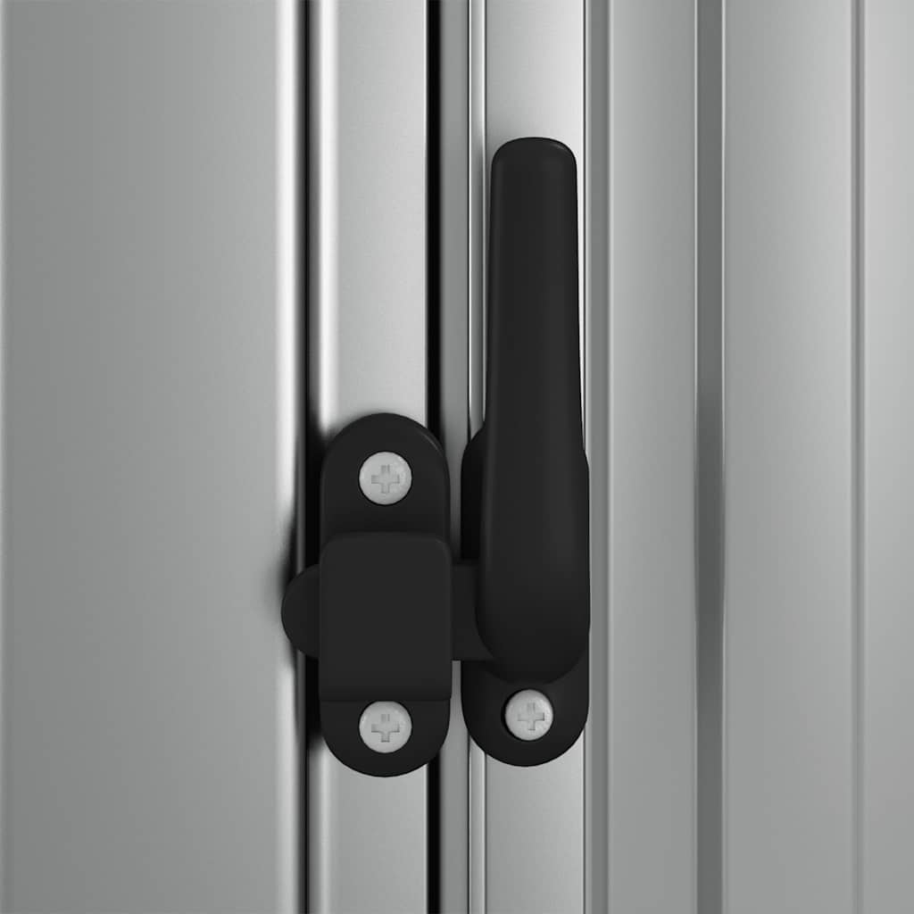 vidaXL Szopa ogrodowa, szara, 180,5x97x209,5 cm, stal