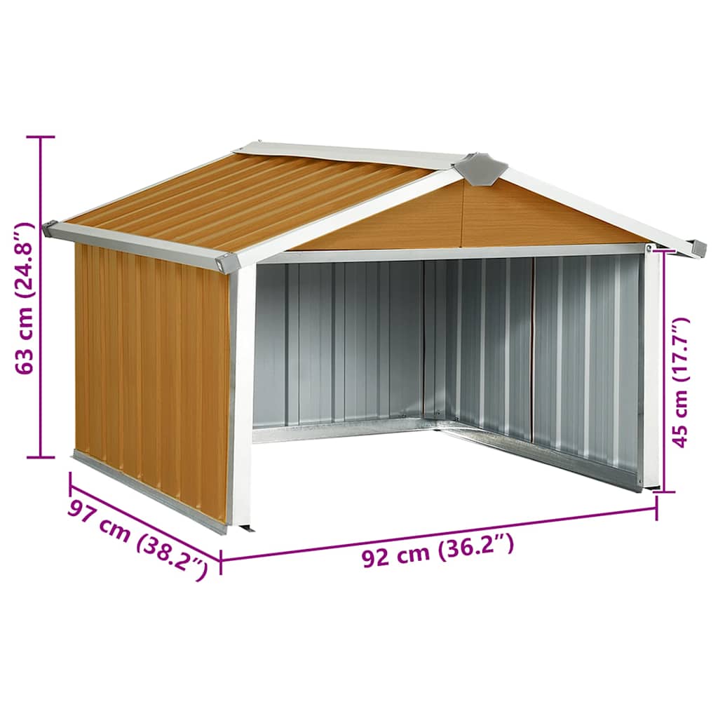 vidaXL Garaż dla kosiarki robotycznej, 92x97x63 cm, galwanizowana stal