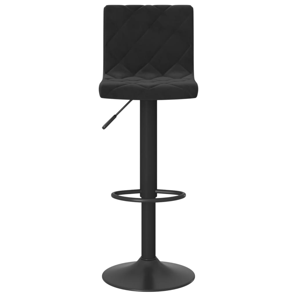 vidaXL Stołki barowe, 2 szt., czarne, obite aksamitem