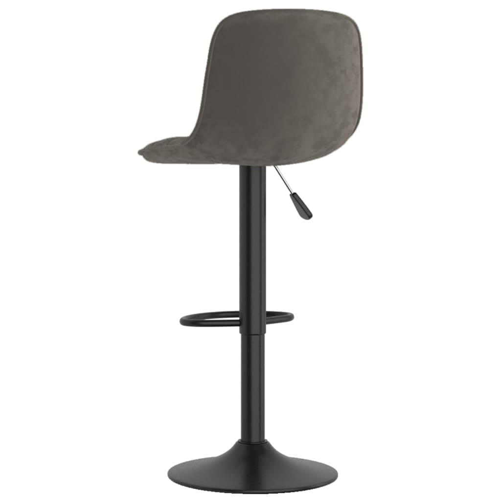 vidaXL Hoker, ciemnoszary, obity aksamitem