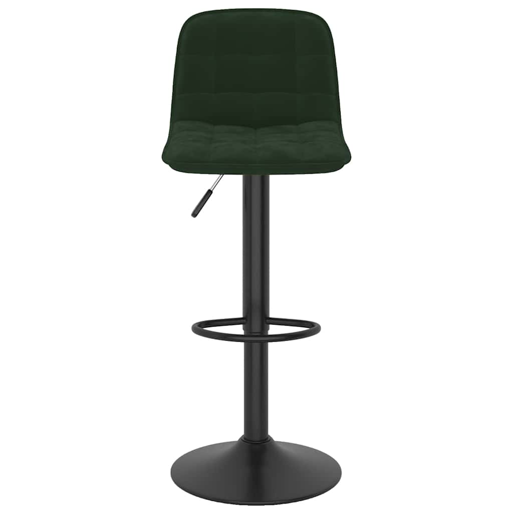 vidaXL Stołki barowe, 2 szt., ciemnozielone, tapicerowane aksamitem