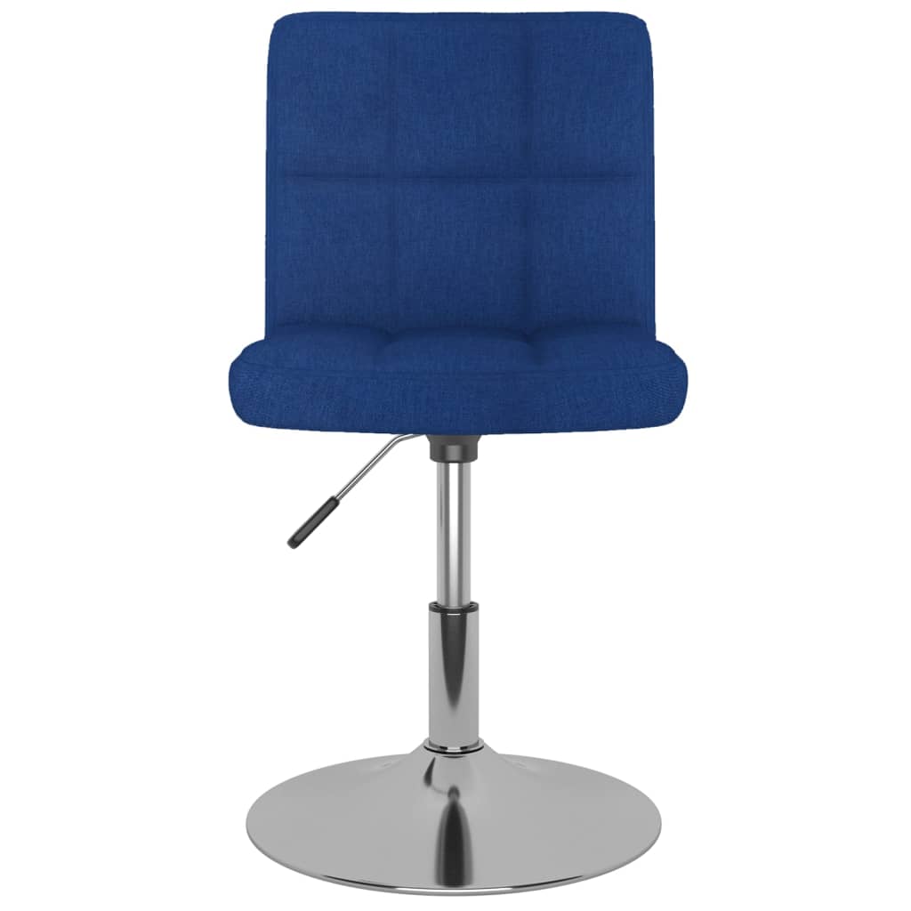 vidaXL Obrotowe krzesła stołowe, 2 szt., niebieskie, obite tkaniną