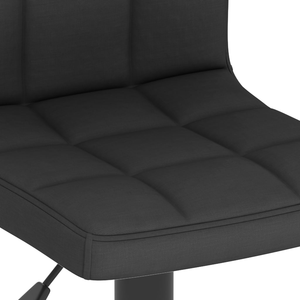 vidaXL Stołki barowe, 2 szt., czarne, tapicerowane tkaniną