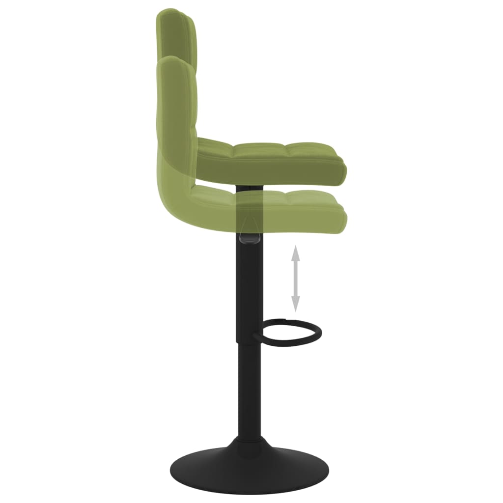 vidaXL Stołek barowy, jasnozielony, obity aksamitem