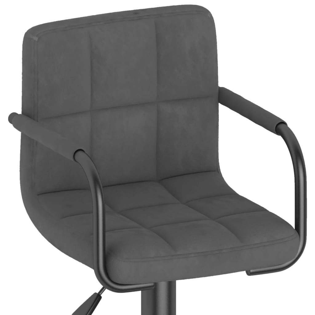 vidaXL Hoker, ciemnoszary, obity aksamitem