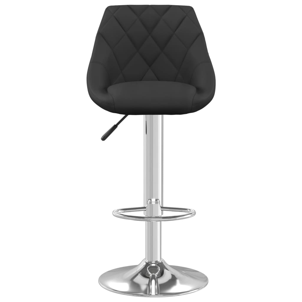 vidaXL Stołki barowe, 2 szt., czarne, obite aksamitem