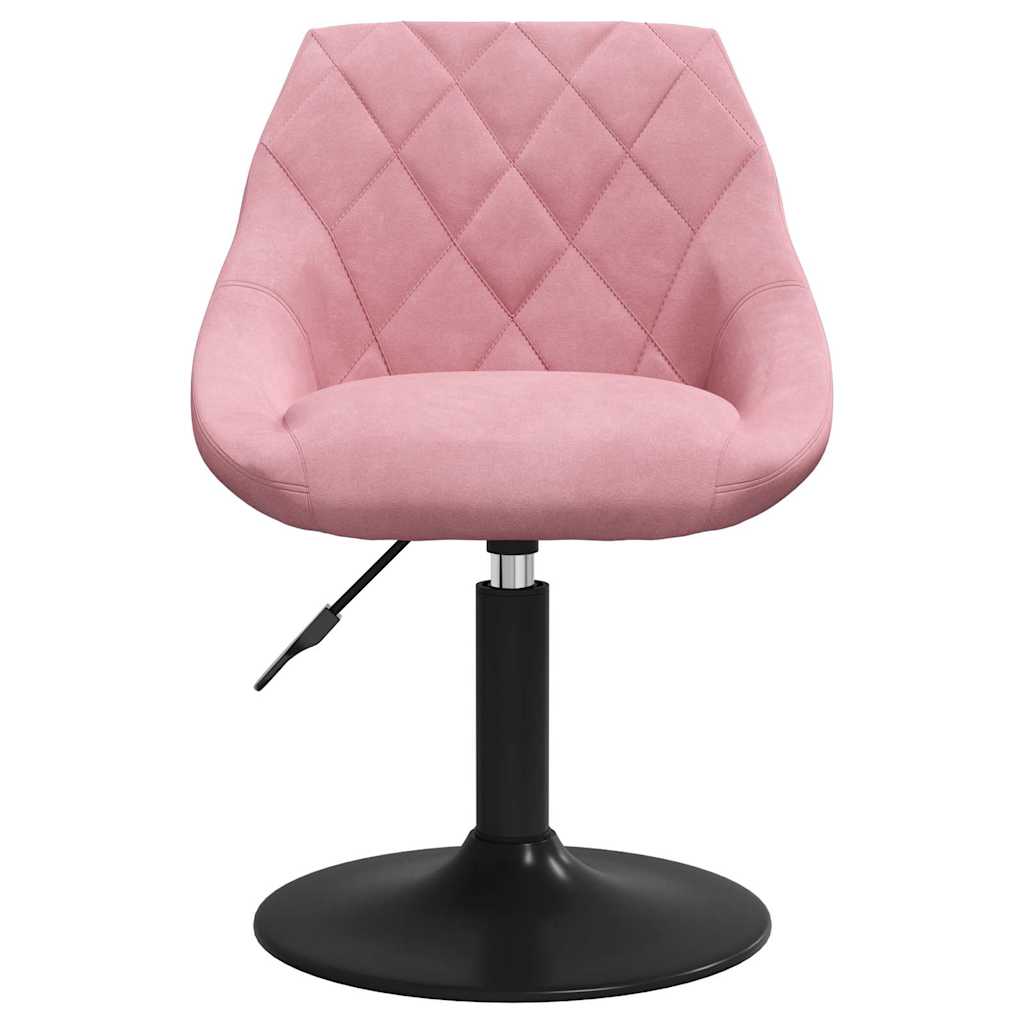 vidaXL Obrotowe krzesła stołowe, 2 szt., różowe, aksamitne