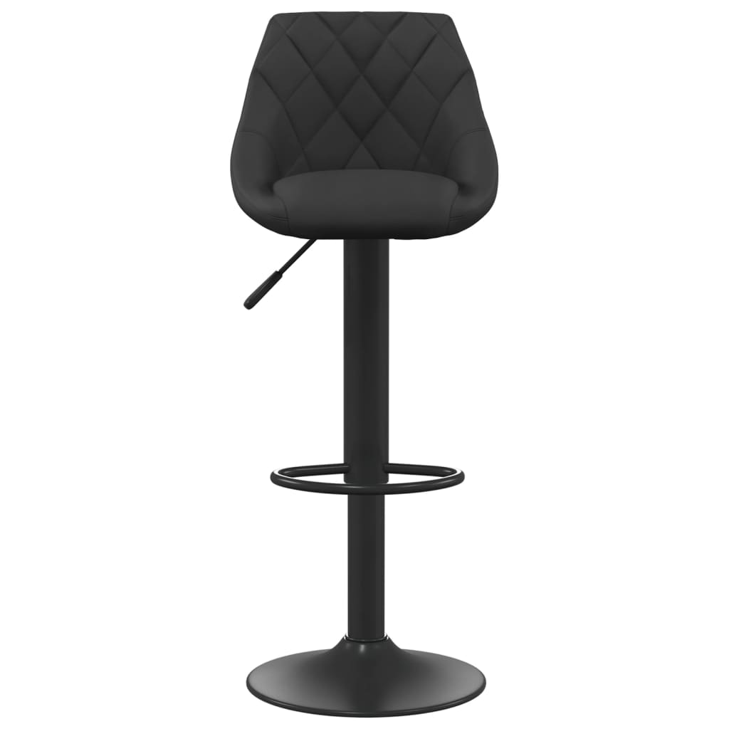 vidaXL Stołki barowe, 2 szt., czarne, obite aksamitem