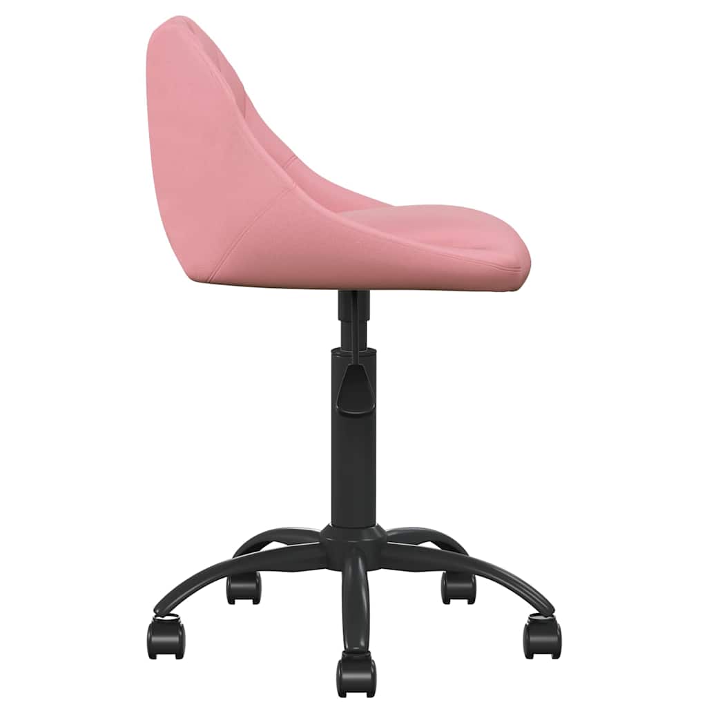 vidaXL Krzesło stołowe, różowe, obite aksamitem