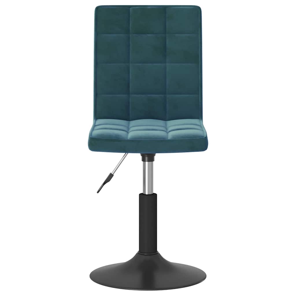 vidaXL Obrotowe krzesła stołowe, 2 szt., niebieskie, aksamitne