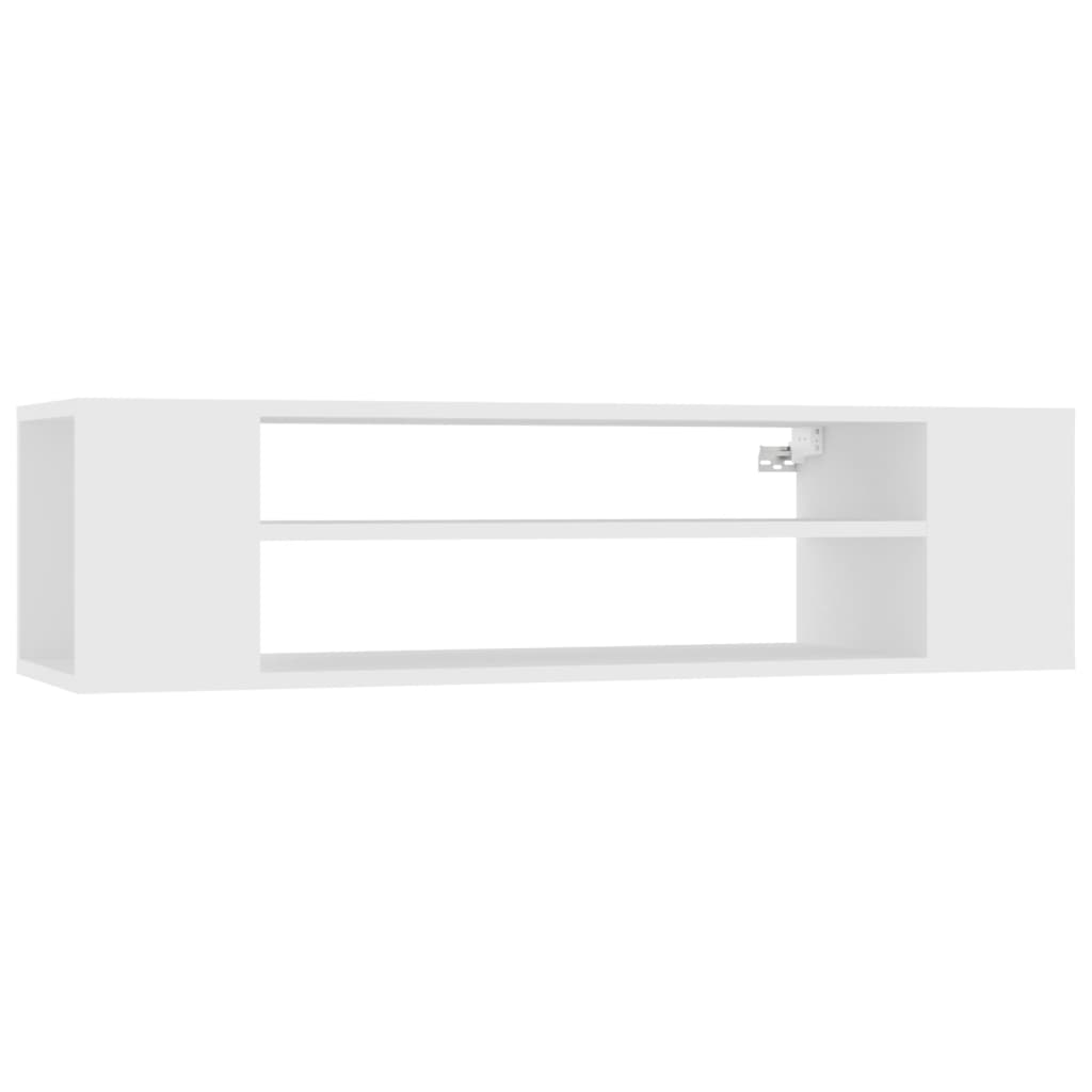 vidaXL Wisząca szafka TV, biała 100x30x26,5 cm materiał drewnopochodny