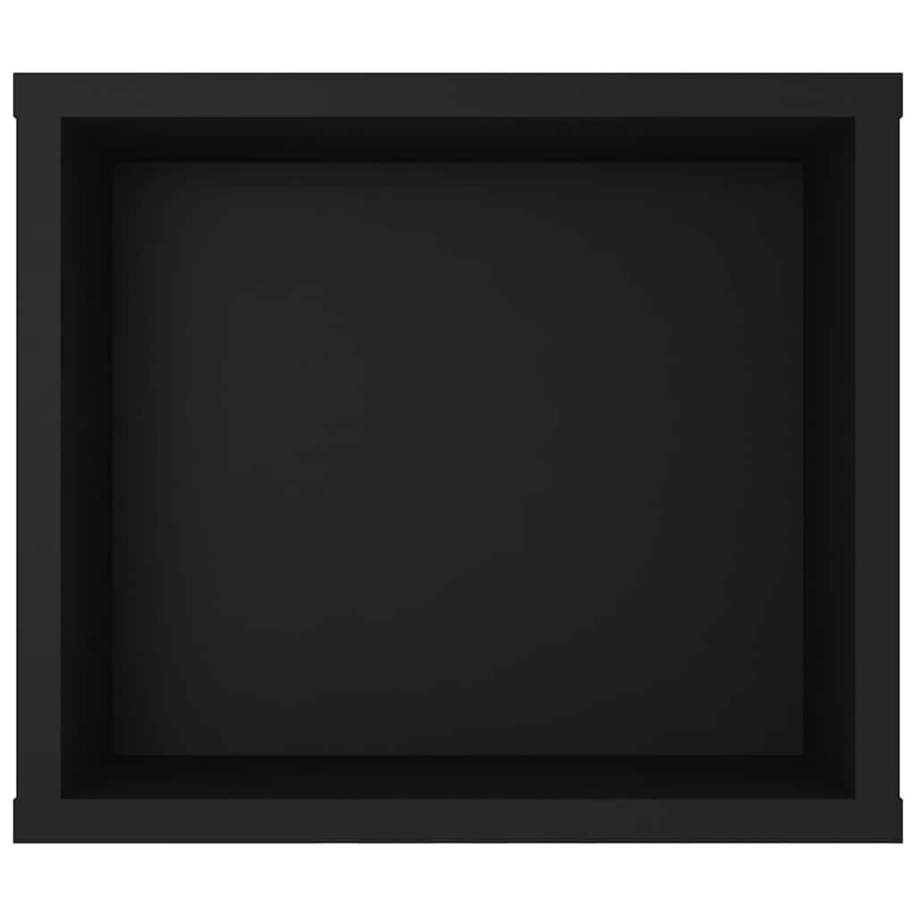 vidaXL Wisząca szafka TV, czarna, 100x30x26,5 cm