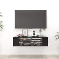 vidaXL Wisząca szafka TV, czarna, 100x30x26,5 cm