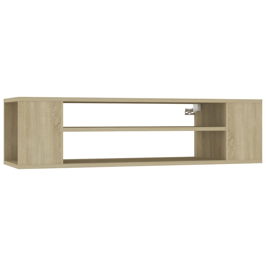 vidaXL Wisząca szafka TV, dąb sonoma, 100x30x26,5 cm