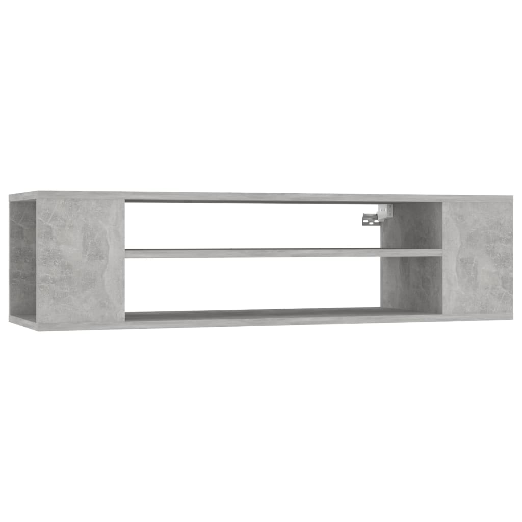 vidaXL Wisząca szafka TV, szarość betonu, 100x30x26,5 cm