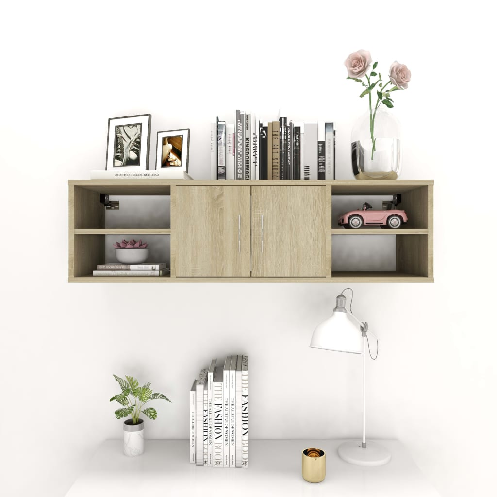 vidaXL Półka ścienna, dąb sonoma 102x30x29 cm, materiał drewnopochodny