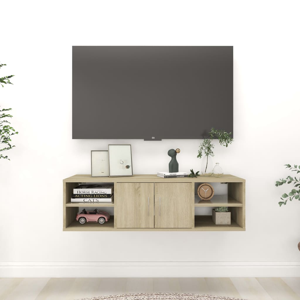 vidaXL Półka ścienna, dąb sonoma 102x30x29 cm, materiał drewnopochodny